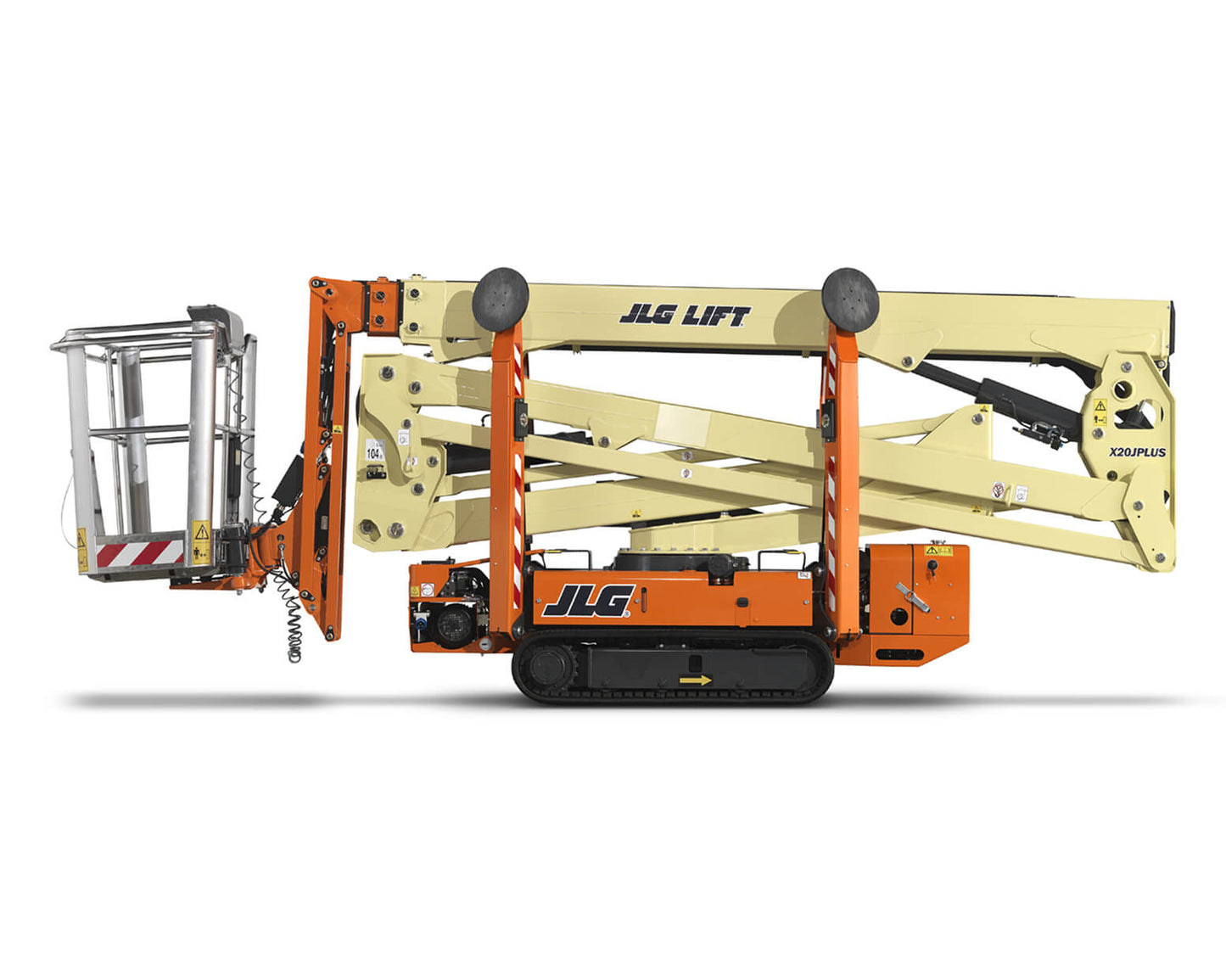 JLG X20J Plus Bomlift vikbom stödben larvband