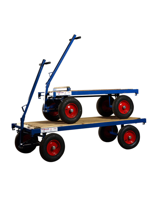 Fyrhjulsstyrd flakvagn 100×200