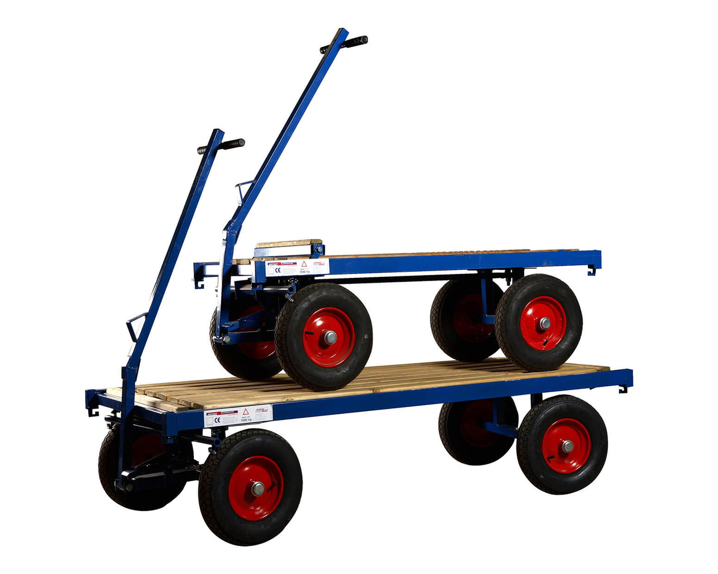 Fyrhjulsstyrd flakvagn 70×150