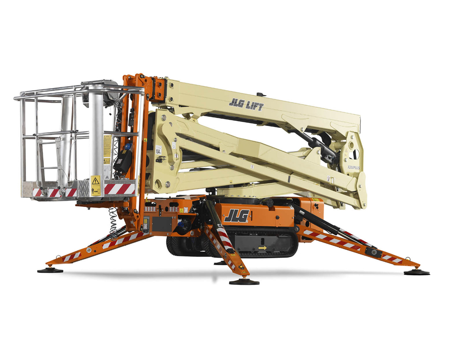 JLG X20J Plus Bomlift vikbom stödben larvband