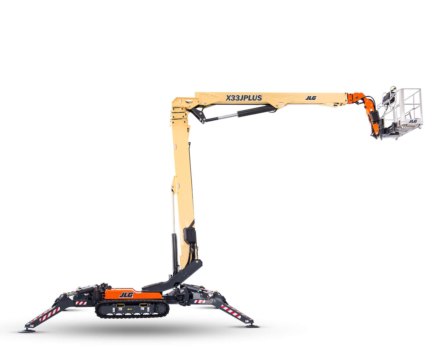 JLG X33J Plus Bomlift vikbom stödben larvband