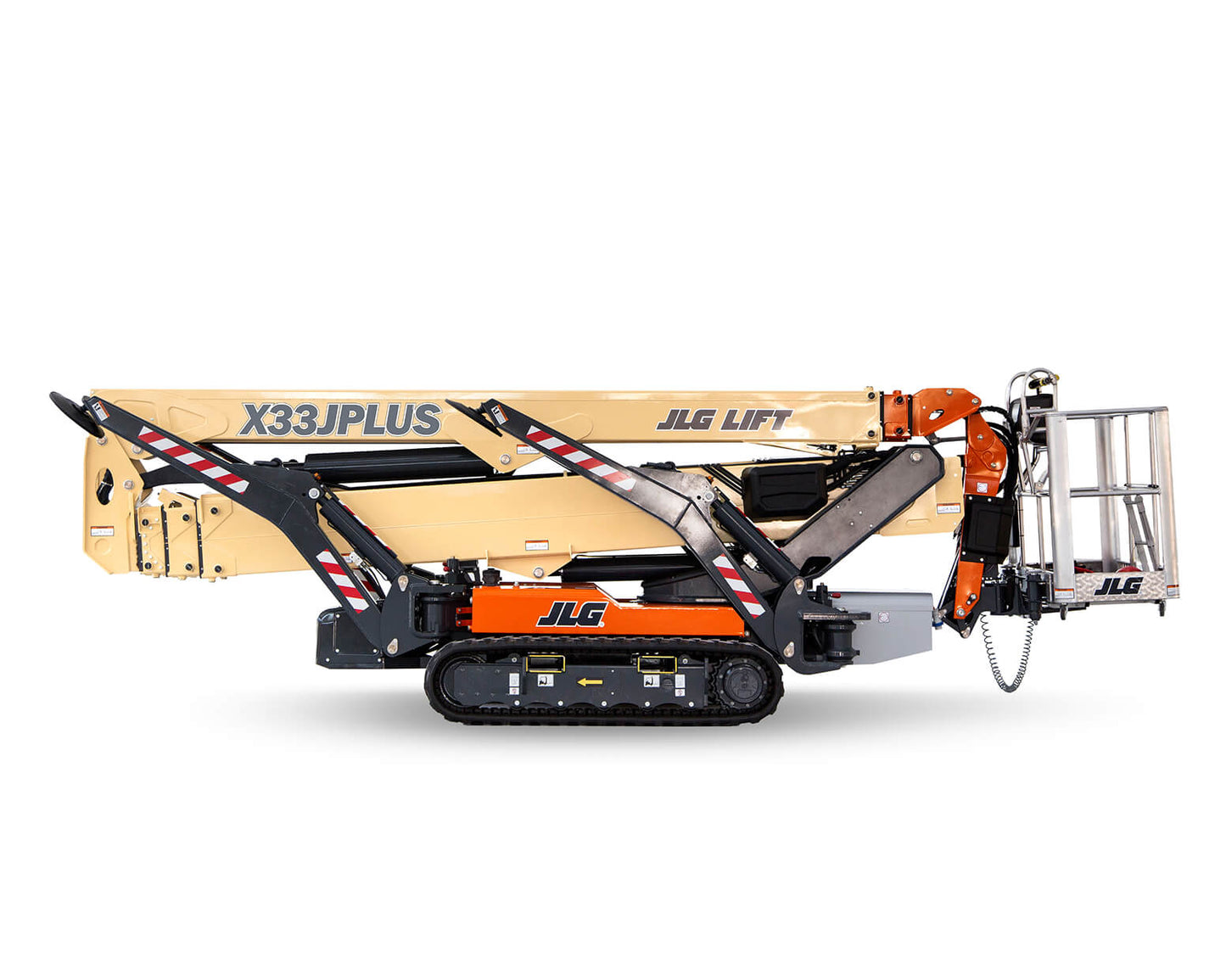 JLG X33J Plus Bomlift vikbom stödben larvband