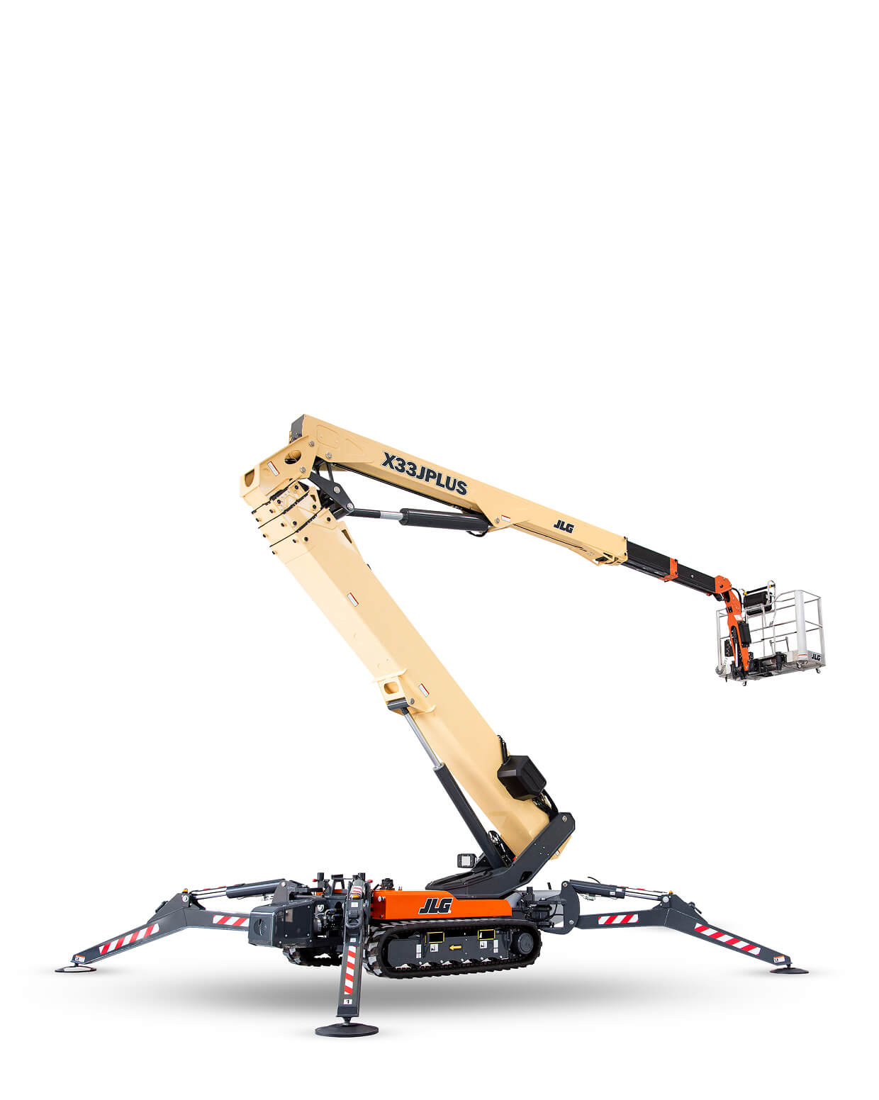 JLG X33J Plus Bomlift vikbom stödben larvband